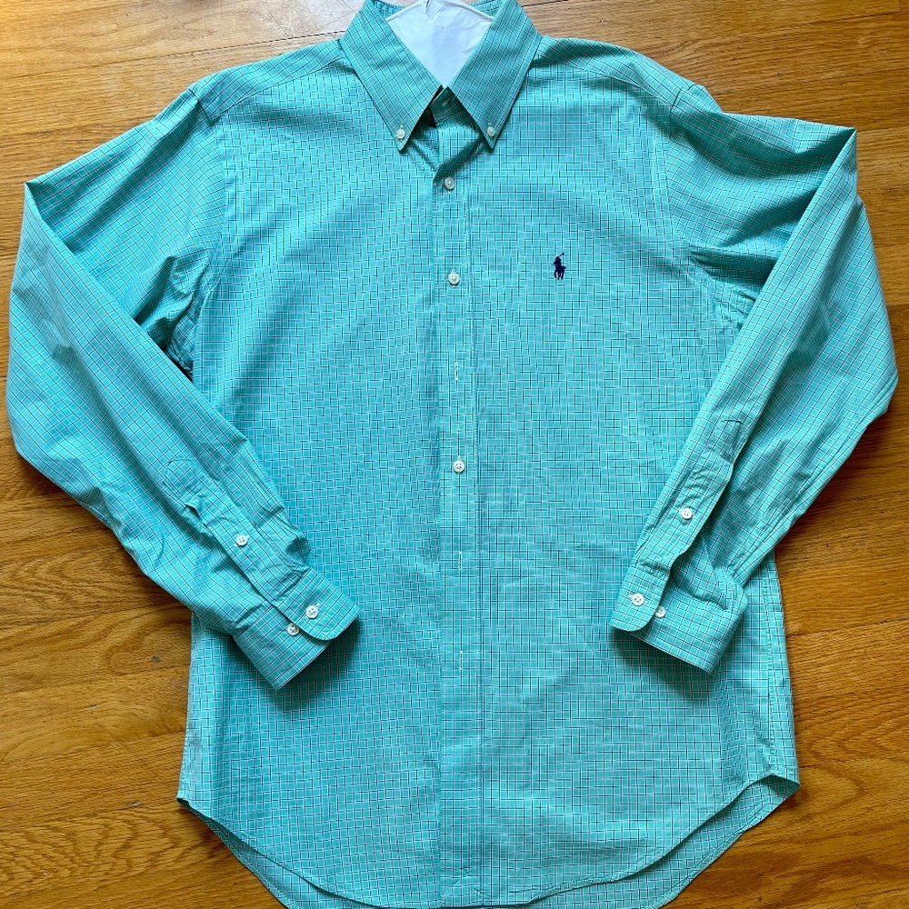 Mens Classic Fit Ralph Lauren Polo Button Down Dress Shirt Never Worn